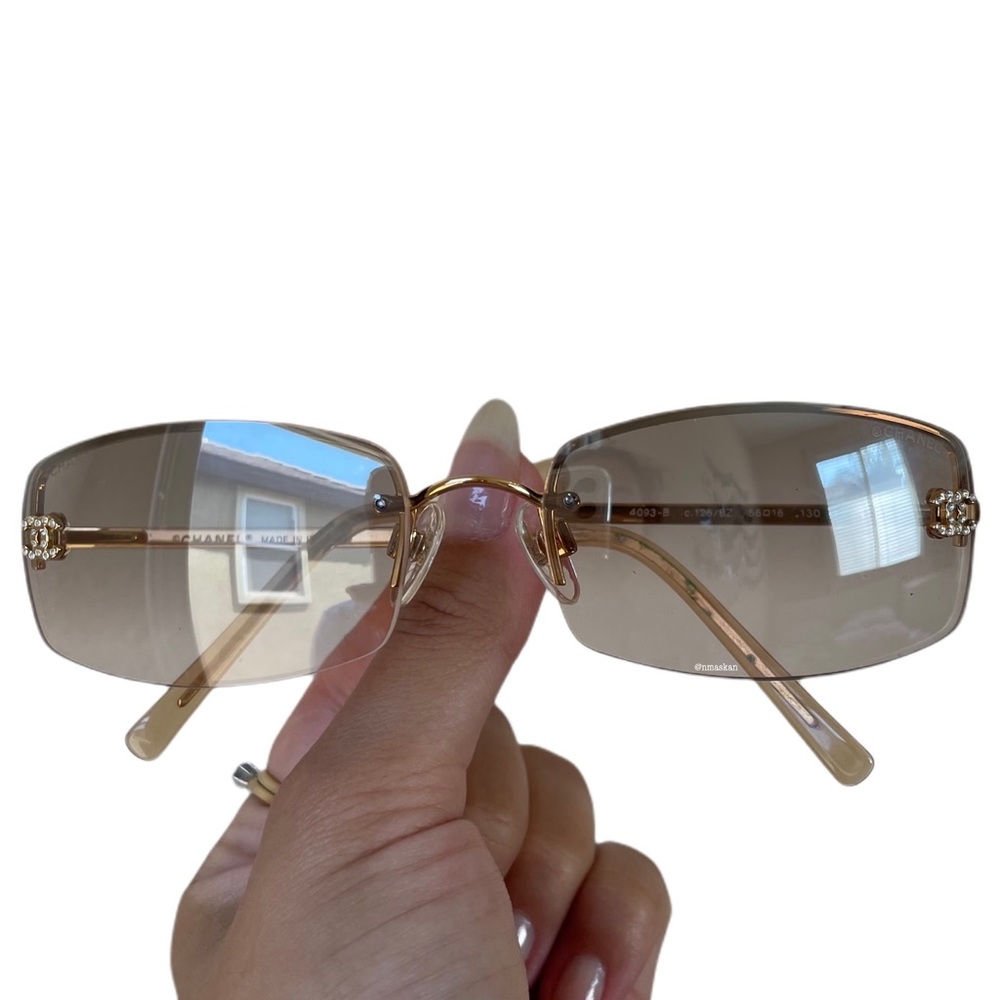 [SOLD] Authentic Chanel Rimless 4093-B Sunglasses